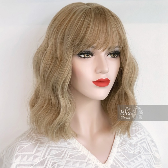 Ashy Blonde Wavy Wig with Bangs | Alicia main image 6